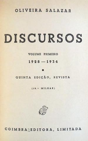 DISCURSOS E NOTAS. 1928-1966.