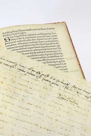 Oratio in funere Laurentii de Medicis enrichi d'une lettre autographe signée de Pierre II de Médi...