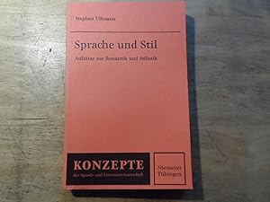 Bild des Verkufers fr Sprache und Stil - Aufstze zur Semantik und Stilistik - Konzepte der Sprach- und Litteraturwissenschaft Band 12 zum Verkauf von Ratisbona Versandantiquariat