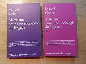 Bild des Verkufers fr Materiaux pour une sociologie du langage I/II - petite collection maspero 83/84 zum Verkauf von Ratisbona Versandantiquariat