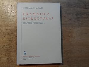 Imagen del vendedor de Gramatica estructural - Biblioteca romanica hispanica 3 a la venta por Ratisbona Versandantiquariat
