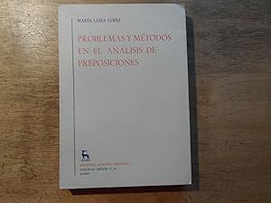 Bild des Verkufers fr Problemas y metodos en el analisis de preposicines - Biblioteca romanica hispanica 143 zum Verkauf von Ratisbona Versandantiquariat