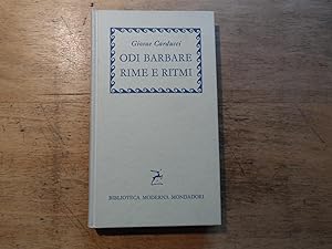 Bild des Verkufers fr Odi barbare rime e ritmii - Biblioteca Moderna Mondadori 286 zum Verkauf von Ratisbona Versandantiquariat