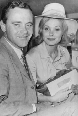 Jack Lemmon and Felicia Farr