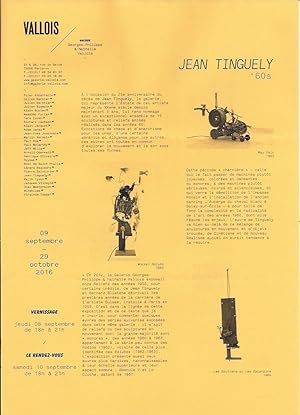 Imagen del vendedor de Jean Tinguely (announcement) a la venta por The land of Nod - art & books