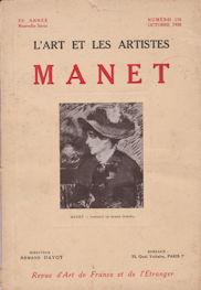 Bild des Verkufers fr L'Art et les Artistes - Manet zum Verkauf von timkcbooks (Member of Booksellers Association)