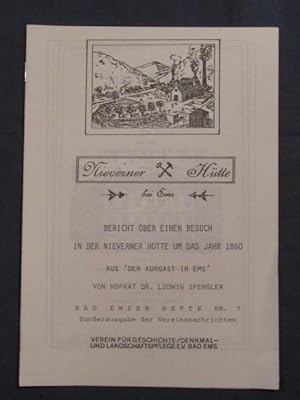 Bericht über einen Besuch in der Nieverner Hütte um das Jahr 1860. Aus 'Der Kurgast in Ems' (= Ba...