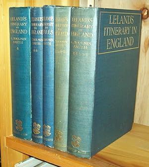 Bild des Verkufers fr The Itinerary of John Leland In Or About The Years 1535 - 1543 and The Itinerary in Wales 1536 - 1539 (Complete 5 volume set) zum Verkauf von Rodney Rogers