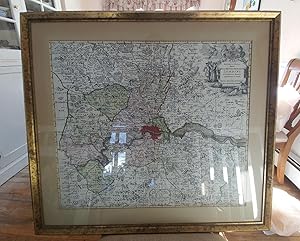 [Suetter 1730 Map of the environs of London] Londini--Delineatio ac Finitima Regio Magnae Brittan...