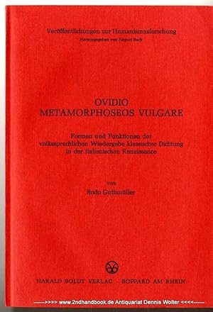 Ovidio metamorphoseos vulgare : Formen und Funktionen der volkssprachlichen Wiedergabe klassische...