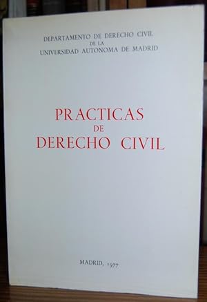 Imagen del vendedor de PRACTICAS DE DERECHO CIVIL a la venta por Fbula Libros (Librera Jimnez-Bravo)