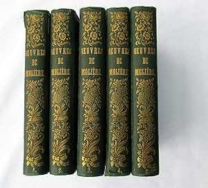 Oeuvres Completes de Jean-Baptiste Poquelin Moliere par Philarete Chasles. Vols 1 - 5 Complete Set.