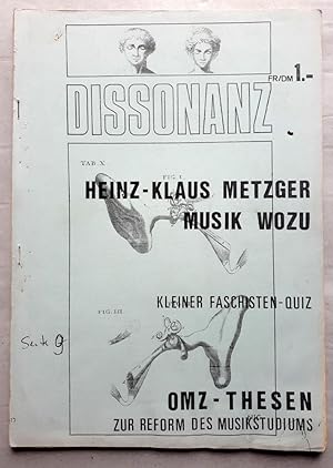 Dissonanz - Kritische Zeitschrift für Musik Nr 3, 1969 - Heinz-Klaus Metzger Musik wozu etc.