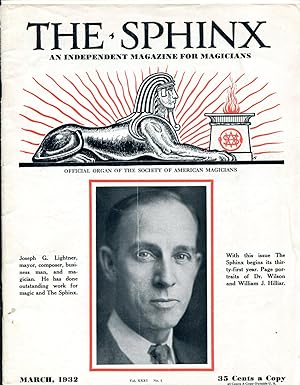 Bild des Verkufers fr The Sphinx, an Independent Magazine for Magicians, March 1932, Vol. XXXI, No. I zum Verkauf von Centurybookstwo
