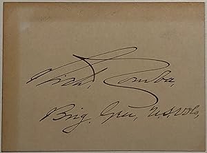 Signed card with rank from the Spanish-American War