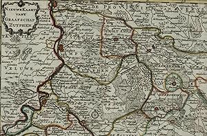Zutphen Holland Netherlands Gelderland Geldria c.1770 Gravius old color map