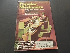 Popular Mechanics Sep 1973, Mini Office In A Chest, How To Limb and Fall Tree