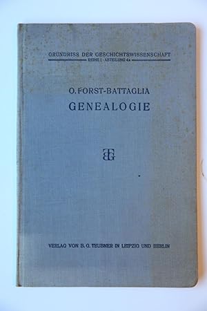 Seller image for Genealogie. Berlijn 1913, 68 p. for sale by Antiquariaat Arine van der Steur / ILAB