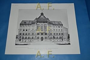 Amtshaus für den XX. Wiener Gemeindebezirks. (Architekt: Karl Badstieber) Wiener Bauten-Album. Ta...