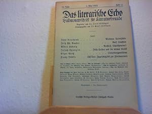 Image du vendeur pour Das Literarische Echo - Halbmonatsschrift fr Literaturfreunde - 24. Jahr - 1. Mai 1922 - Heft 15. mis en vente par Antiquariat im Schloss