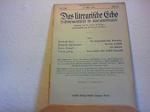 Image du vendeur pour Das Literarische Echo - Halbmonatsschrift fr Literaturfreunde - 24. Jahr - 15. Mai 1922 - Heft 16. mis en vente par Antiquariat im Schloss