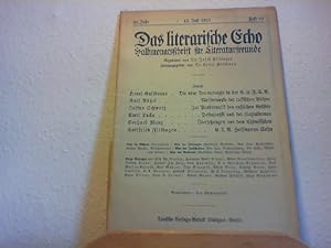 Image du vendeur pour Das Literarische Echo - Halbmonatsschrift fr Literaturfreunde - 24. Jahr - 15. Juli 1922 - Heft 20. mis en vente par Antiquariat im Schloss