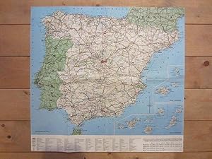 Allgemeine Straßenkarte Spanien (mit Portugal) 1:22222