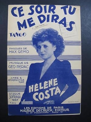 Ce Soir Tu me diras Tango Hélène Costa 1947