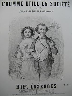 L'homme utile en société H. L. Illustration XIXe siècle