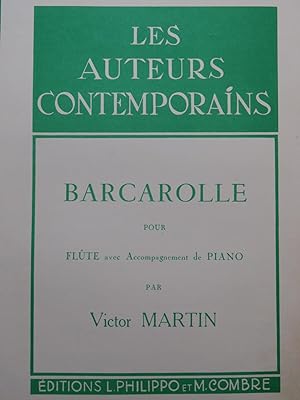 MARTIN Victor Barcarolle Flûte Piano 1960