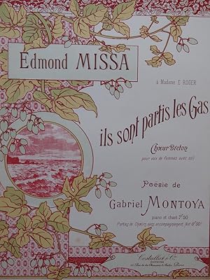 Seller image for MISSA Edmond Ils sont partis les Gas Chant Piano ca1895 for sale by partitions-anciennes