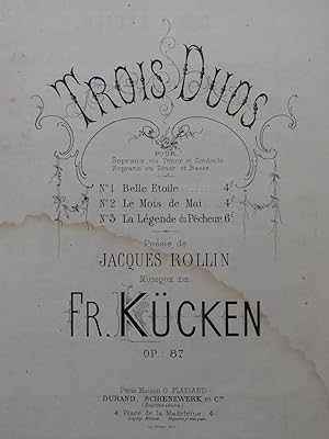 Seller image for KCKEN Friedrich Belle toile Chant Piano ca1870 for sale by partitions-anciennes