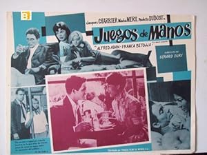 Seller image for JUEGOS DE MANOS - 1960Dir: GERARD OURYCast: JACQUES CHARRIERMACHA MERILPAULETTE DUBOSTMEXICO24,2 x 19,2 Cm.-10 x 8 INCHESPLEASE CHECK THE PICTURE FOR CONDITION for sale by ORIGINAL LOBBY CARD