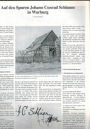 Immagine del venditore per Auf den Spuren Johann Conrad Schlaun s in Warburg (in: Die Warte 56. Jahrgang / Nr. 87 Herbst 1995) venduto da Paderbuch e.Kfm. Inh. Ralf R. Eichmann