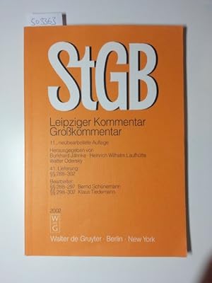 Imagen del vendedor de Strafgesetzbuch. Leipziger Kommentar - Lieferung. 41,  288 - 302 / a la venta por Gebrauchtbcherlogistik  H.J. Lauterbach