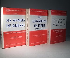 Imagen del vendedor de Histoire officielle de l'arme canadienne dans la Seconde Guerre mondiale 1. Six annes de guerre 2. Les Canadiens en Italie 1943-1945 3. La Campagne de la victoire. 3 Volumes a la venta por Librairie Bonheur d'occasion (LILA / ILAB)