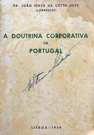 Image du vendeur pour A DOUTRINA CORPORATIVA EM PORTUGAL. mis en vente par Livraria Castro e Silva