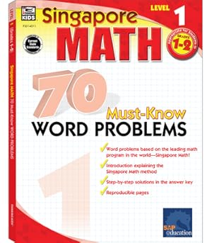 Immagine del venditore per Singapore Math 70 Must-Know Word Problems, Level 1 Grades 1-2 (Paperback or Softback) venduto da BargainBookStores