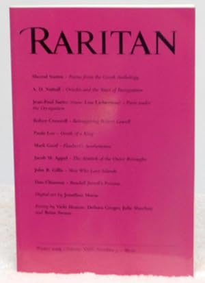 Seller image for Raritan: A Quarterly Review for sale by Argyl Houser, Bookseller