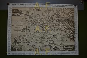 Bild des Verkufers fr Plan der Weltausstellungs-Central-Bureau fr Reise und Wohnung. Zur Erinnerung an Wien und die Weltausstellung im Jahre 1873. Beilage zu Achill. R. v. Gatti's, Fremdenfhrer. Lithographie, herausgegeben von Achill R. v. Gatti, lithographiert von Schnauer, gedruckt von L. Sommer & Comp. // Faksimile Ausgabe - Kopie (Nachdruck) zum Verkauf von Antiquarische Fundgrube e.U.