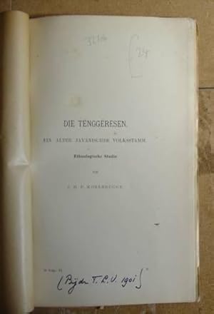 Bild des Verkufers fr Die Tenggeresen. Ein Alter Javanischer Volkstamm. Ethnologische Studie zum Verkauf von Eastleach Books