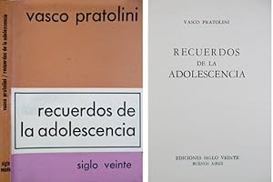 Imagen del vendedor de Recuerdos de la adolescencia. Traduccin de Jos Clementi. a la venta por Hesperia Libros