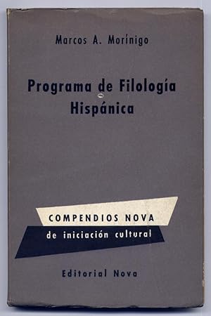 Imagen del vendedor de Programa de Filologa Hispnica. a la venta por Hesperia Libros