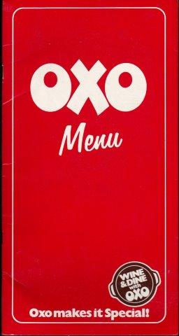 Seller image for OXO Menu. Wine and Dine with OXO. c.1981. for sale by Janet Clarke Books ABA