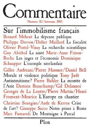 Seller image for Revue Commentaire N111 Automne 2005 for sale by JLG_livres anciens et modernes