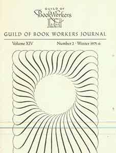 The Guild of Book Workers Journal, Volume XIV, No. 2: Winter 1975-76.