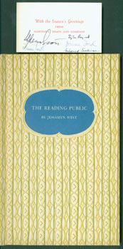 The Reading Public. First Edition. With Card signed by staff at Harcourt Brace.