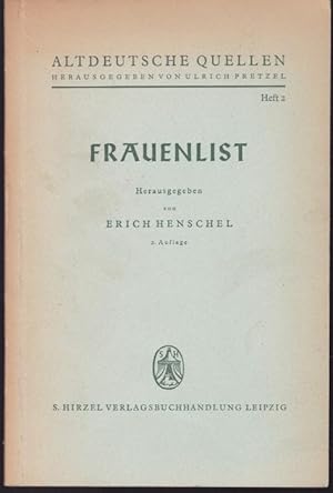 Seller image for Frauenlist (= Altdeutsche Quellen, Heft 2) for sale by Graphem. Kunst- und Buchantiquariat