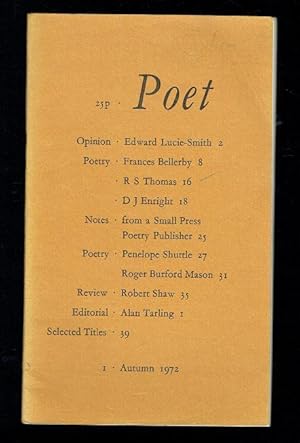 Immagine del venditore per Poet Autumn 1972 venduto da Sonnets And Symphonies