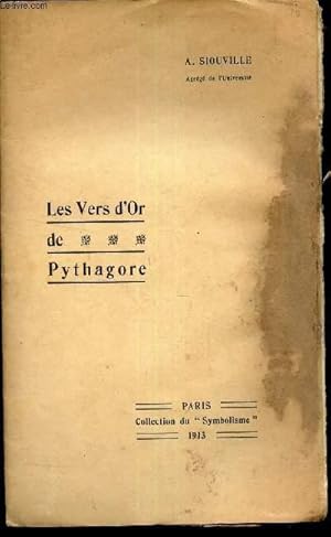 Seller image for LES VERS D'OR DE PYTHAGORE for sale by Le-Livre